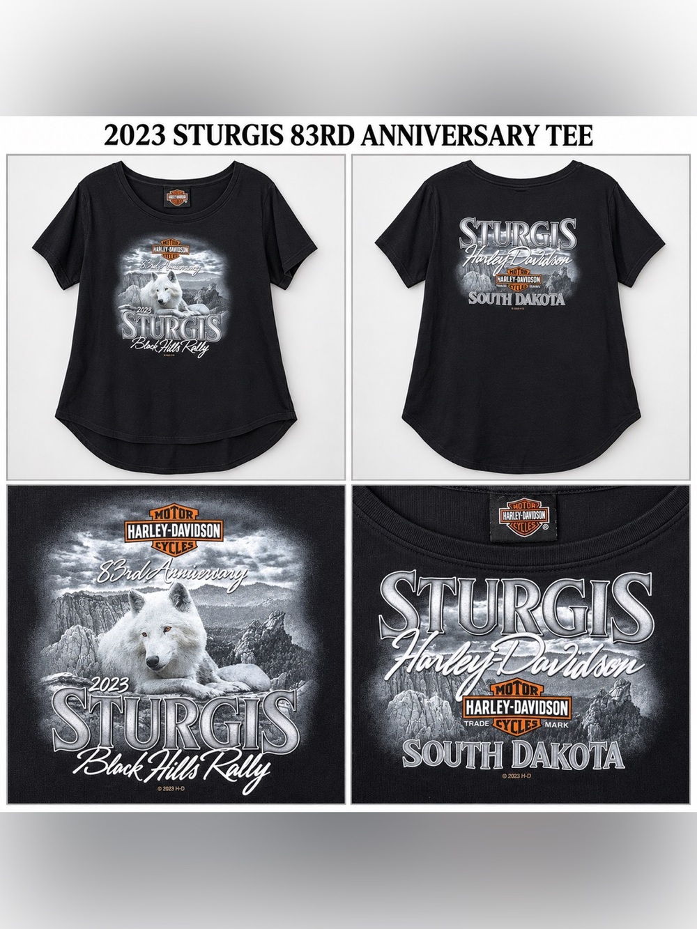 Harley-Davidson 2023 Sturgis 83rd Anniversary Wolf Tee - XL